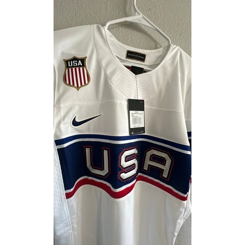 Nike USA Hockey‎ Team Jersey Men's Small White New With Tags